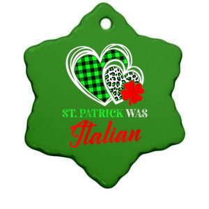 St Patrick Was Italian St Patrick's Day Funny Ceramic Star Ornament