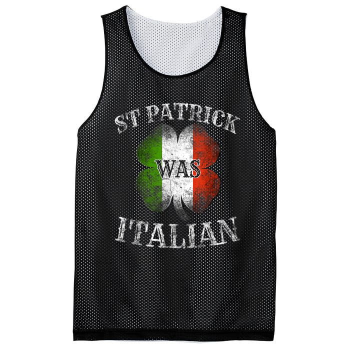 St Patrick Was Italian St Patrick's Day Funny Mesh Reversible Basketball Jersey Tank