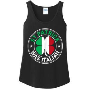 St Patrick Was Italian St Patrick's Day Funny Ladies Essential Tank