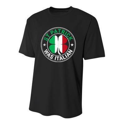 St Patrick Was Italian St Patrick's Day Funny Youth Performance Sprint T-Shirt