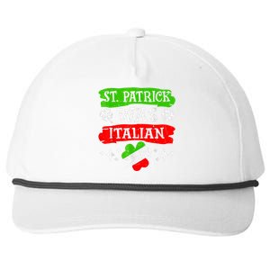 St Patrick Was Italian St Patrick's Day Funny Snapback Five-Panel Rope Hat