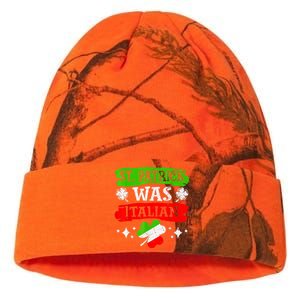 St Patrick Was Italian St Patrick's Day Funny Kati Licensed 12" Camo Beanie