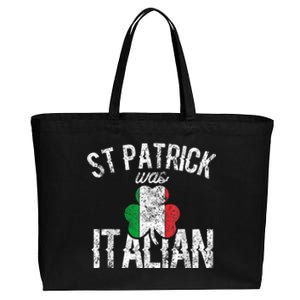 St Patrick Was Italian St Patrick's Day Funny Cotton Canvas Jumbo Tote