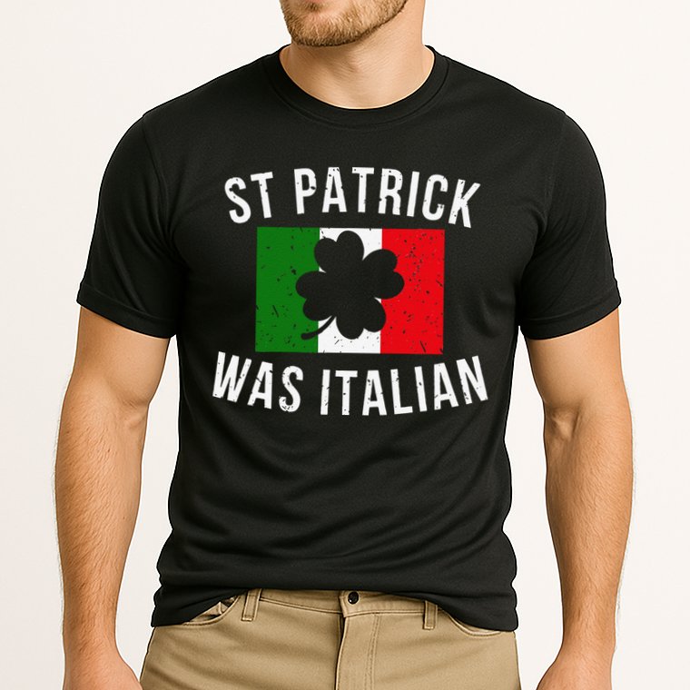 Saint Patrick Was Italian St. Patrick's Day Italy Cooling Performance Crew T-Shirt