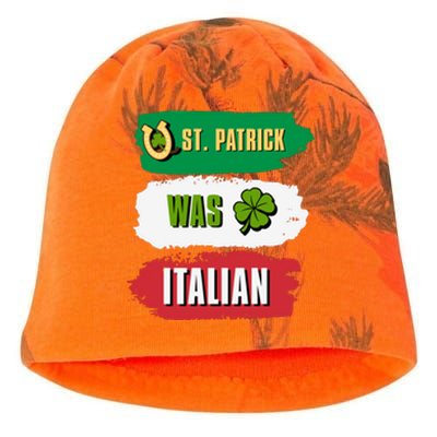 St. Patrick Was Italian St. Patrick's Day Funny Gift Kati - Camo Knit Beanie