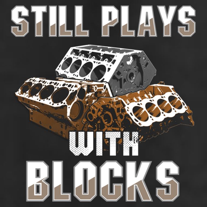 Still Plays With Blocks Gift Auto Drag Racing Car Gift 7 Panel Mesh Trucker Snapback Hat