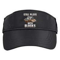 Still Plays With Blocks Gift Auto Drag Racing Car Gift Adult Drive Performance Visor