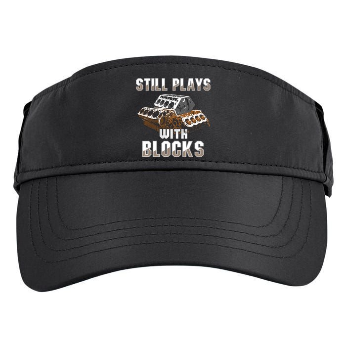 Still Plays With Blocks Gift Auto Drag Racing Car Gift Adult Drive Performance Visor