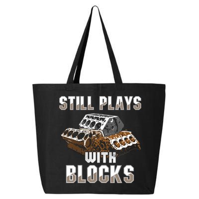Still Plays With Blocks Gift Auto Drag Racing Car Gift 25L Jumbo Tote