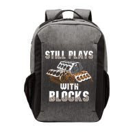 Still Plays With Blocks Gift Auto Drag Racing Car Gift Vector Backpack