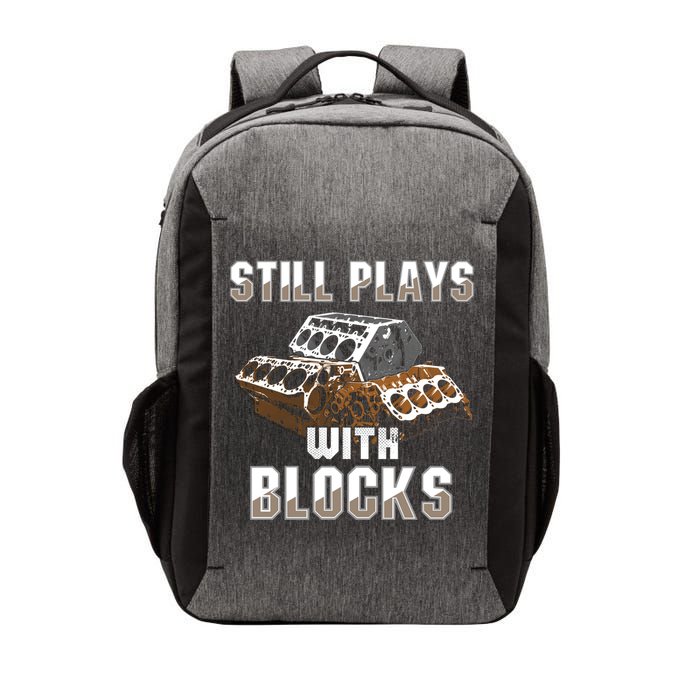 Still Plays With Blocks Gift Auto Drag Racing Car Gift Vector Backpack