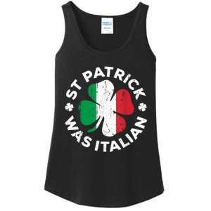 St Patrick Was Italian Shamrock Italy Flag Ladies Essential Tank