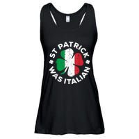 St Patrick Was Italian Shamrock Italy Flag Ladies Essential Flowy Tank