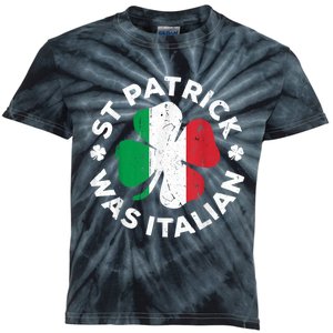 St Patrick Was Italian Shamrock Italy Flag Kids Tie-Dye T-Shirt