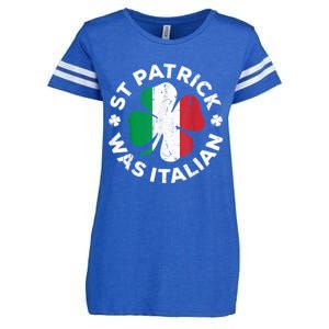 St Patrick Was Italian Shamrock Italy Flag Enza Ladies Jersey Football T-Shirt