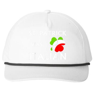 St Patrick Was Italian Snapback Five-Panel Rope Hat