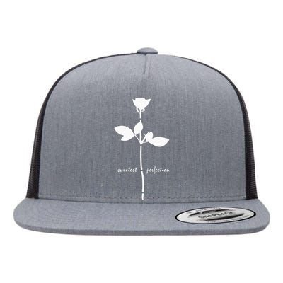 Sweetest Perfection White Design Flat Bill Trucker Hat