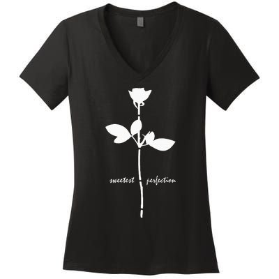 Sweetest Perfection White Design Women's V-Neck T-Shirt