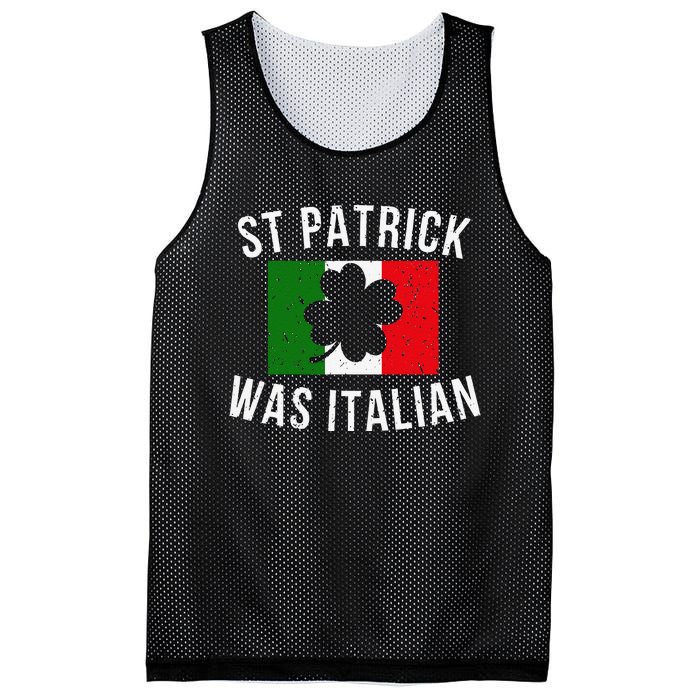 Saint Patrick Was Italian St. Patrick's Day Italy Mesh Reversible Basketball Jersey Tank