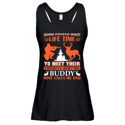 Some People Wait Life Time To Meet Their Favorite Hunting Buddy Mine Calls Me Da Ladies Essential Flowy Tank