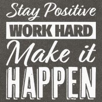 Stay Positive Work Hard Make It Happen Motivational Cotton Canvas Backpack