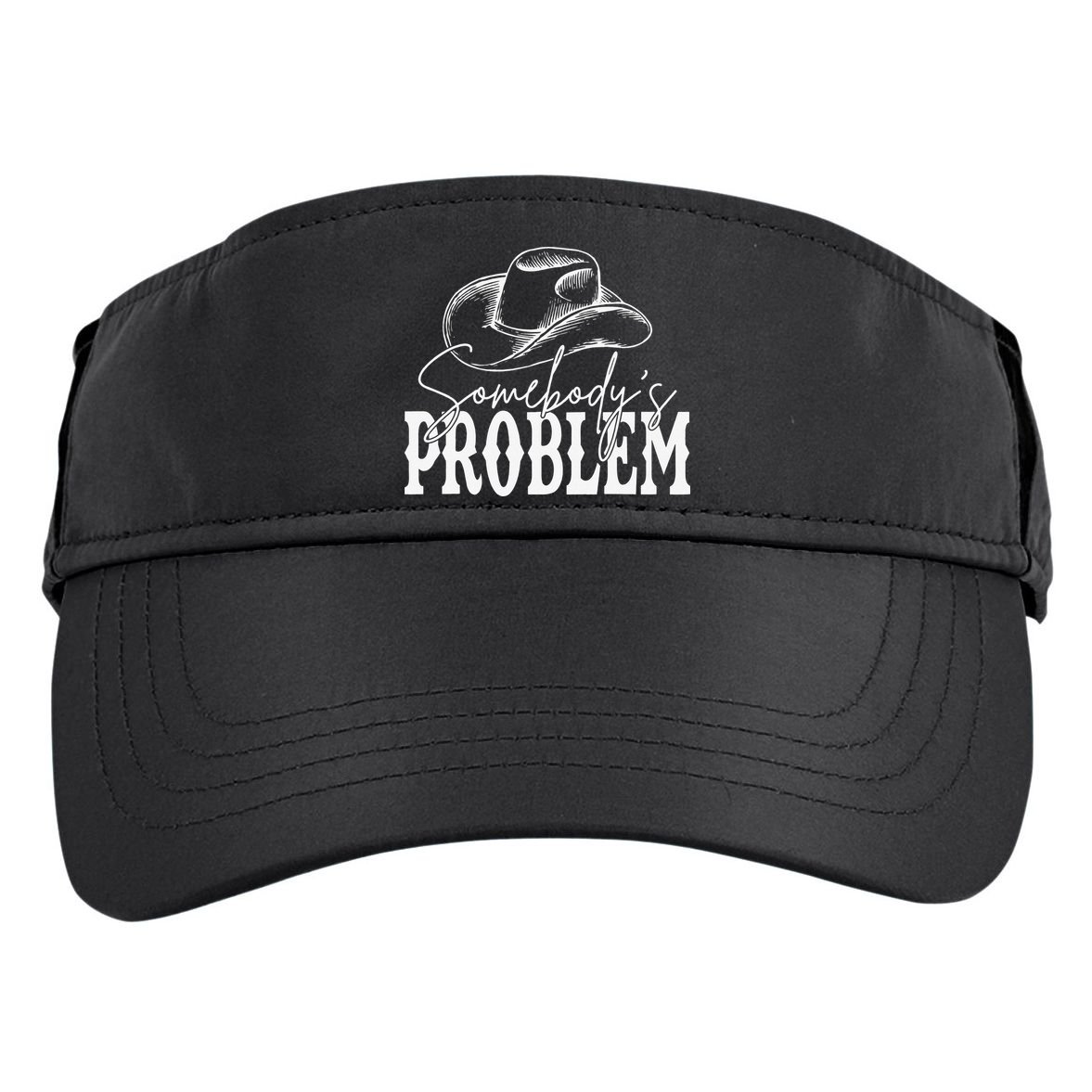 Somebody's Problem Western Country Cow Morgan Fan Adult Drive Performance Visor