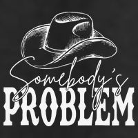 Somebody's Problem Western Country Cow Morgan Fan Adult Drive Performance Visor