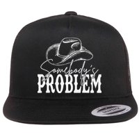 Somebody's Problem Western Country Cow Morgan Fan Flat Bill Trucker Hat