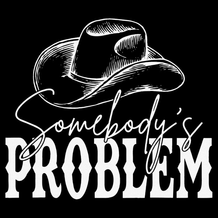 Somebody's Problem Western Country Cow Morgan Fan Flat Bill Trucker Hat