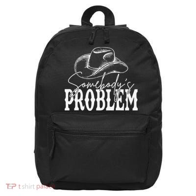 Somebody's Problem Western Country Cow Morgan Fan 16 in Basic Backpack