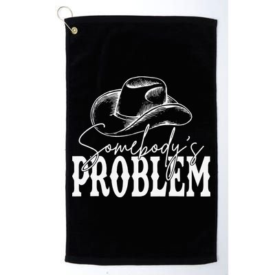 Somebody's Problem Western Country Cow Morgan Fan Golf Towel