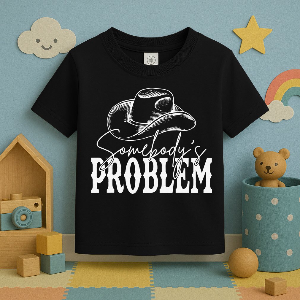 Somebody's Problem Western Country Cow Morgan Fan Toddler T-Shirt