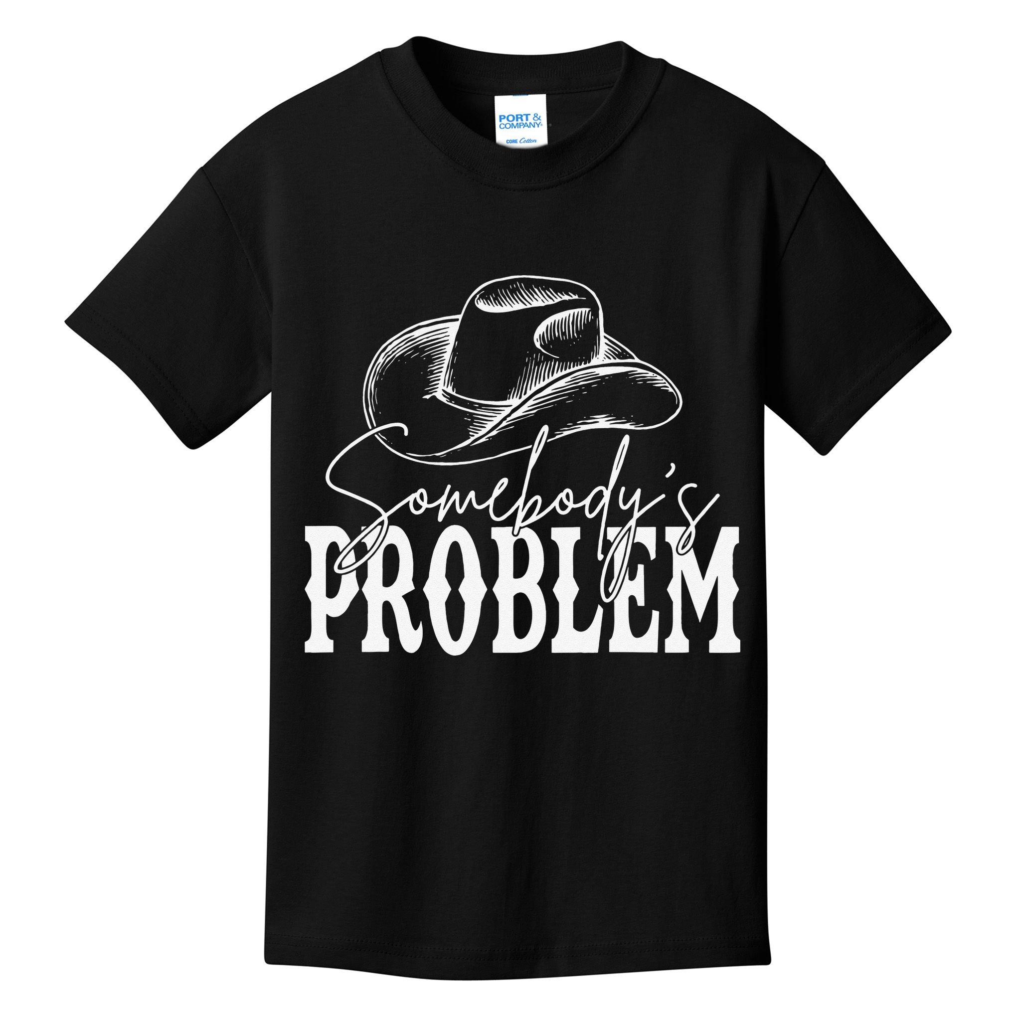 Somebody's Problem Western Country Cow Morgan Fan Kids T-Shirt