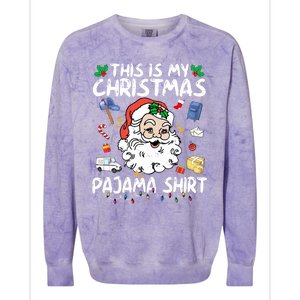 Santa Postal Worker Delivery This Is My Christmas Pajama Gift Colorblast Crewneck Sweatshirt