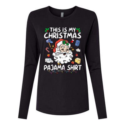 Santa Postal Worker Delivery This Is My Christmas Pajama Gift Womens Cotton Relaxed Long Sleeve T-Shirt