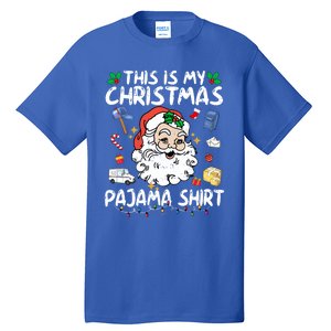 Santa Postal Worker Delivery This Is My Christmas Pajama Gift Tall T-Shirt