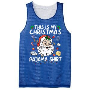 Santa Postal Worker Delivery This Is My Christmas Pajama Gift Mesh Reversible Basketball Jersey Tank