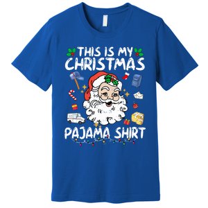 Santa Postal Worker Delivery This Is My Christmas Pajama Gift Premium T-Shirt