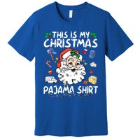 Santa Postal Worker Delivery This Is My Christmas Pajama Gift Premium T-Shirt