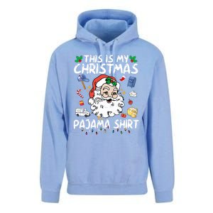 Santa Postal Worker Delivery This Is My Christmas Pajama Gift Unisex Surf Hoodie