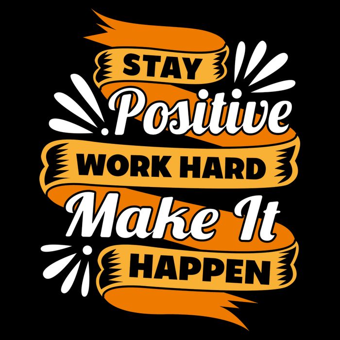 Stay Postive Work Hard Make It Happen Drawstring Bag