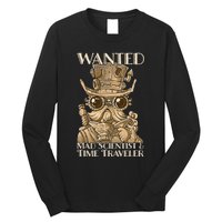 Steam Punk Wanted Mad Scientist And Time Traveler Steampunk Long Sleeve Shirt