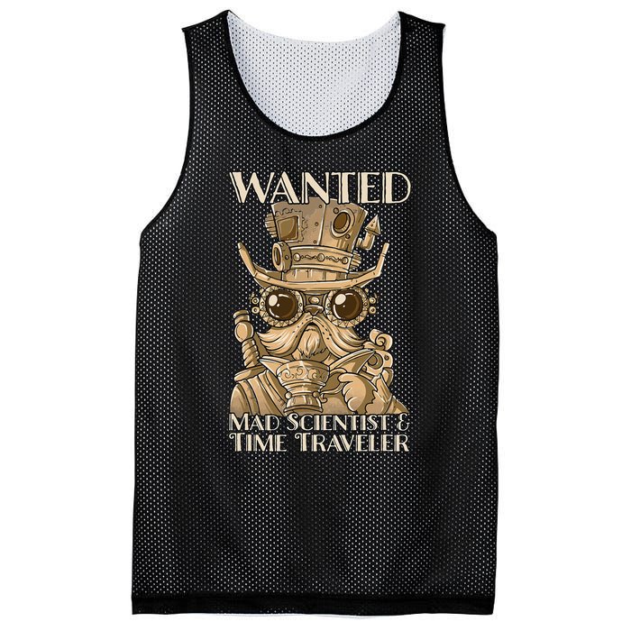 Steam Punk Wanted Mad Scientist And Time Traveler Steampunk Mesh Reversible Basketball Jersey Tank