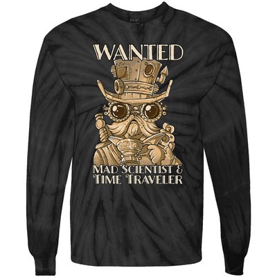 Steam Punk Wanted Mad Scientist And Time Traveler Steampunk Tie-Dye Long Sleeve Shirt