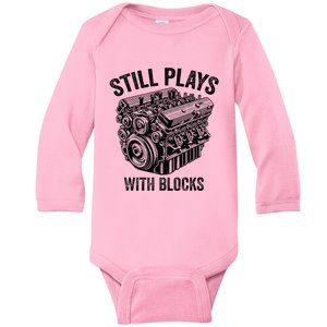 Still Plays With Blocks Workbench And Mechanics And Builders Baby Long Sleeve Bodysuit