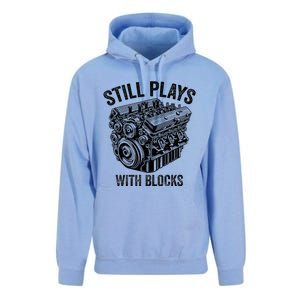 Still Plays With Blocks Workbench And Mechanics And Builders Unisex Surf Hoodie