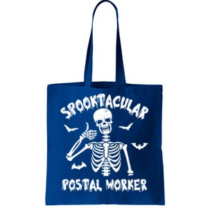 Spooktacular Postal Worker Funny Skeleton Halloween Gift Tote Bag