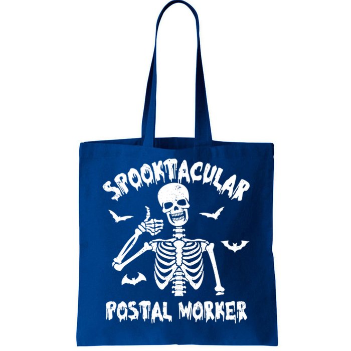 Spooktacular Postal Worker Funny Skeleton Halloween Gift Tote Bag