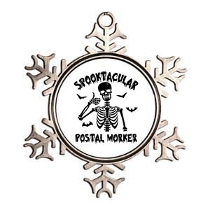 Spooktacular Postal Worker Funny Skeleton Halloween Gift Metallic Star Ornament