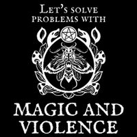 Solve Problems With Magic Violence Flat Bill Trucker Hat
